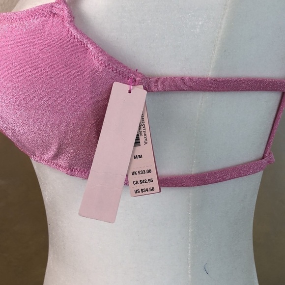 VICTORIA SECRET NEW Menorca Shimmer Bandeau Bikini Top - Picture 6 of 6